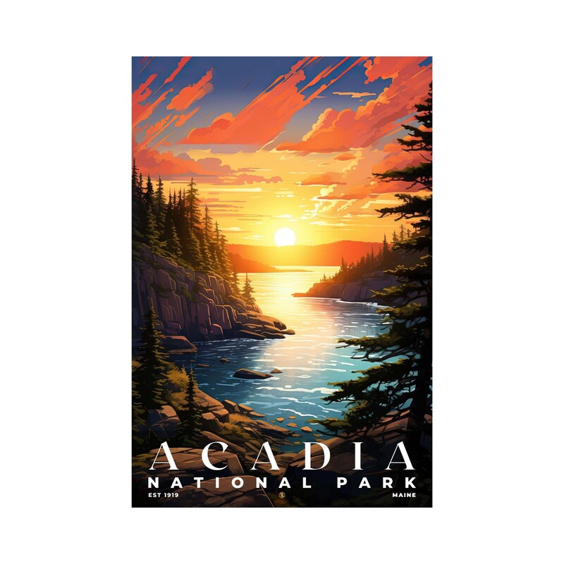 Acadia National Park Poster, Travel Art, Office Poster, Home Decor | S7